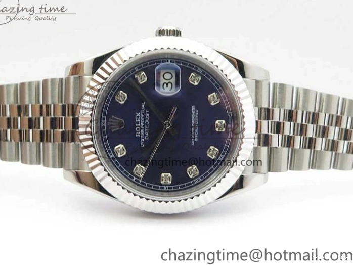 0101 EasyCare DateJust 41mm 126334 SS BP Maker 1:1 Best Edition New Version Blue Crystal Dial on Jubilee Bracelet 3022